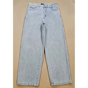 Vintage Enjoi Skater Fader Blue Denim Y2K Super Baggy Loose Jeans Size 31